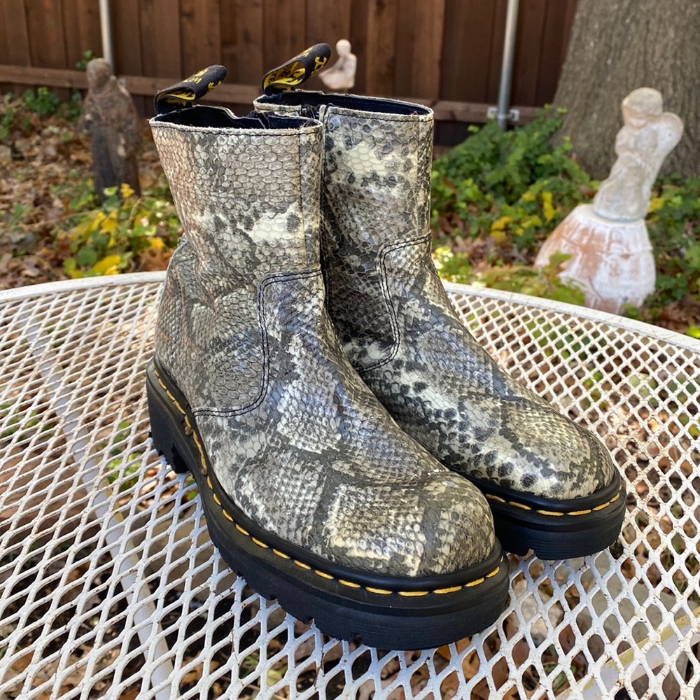 Vintage Dr. Martens Snakeskin Zip Up Boots
